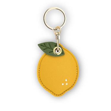 Imagem de Porta-chaves em couro para Apple AirTag XSUIOY Lemon
