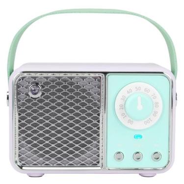 Imagem de Alto-falante Bluetooth Dosmix Retro Vintage Verde Ciano