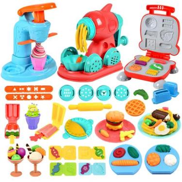 Imagem de Conjunto de criações de cozinha Color Dough Crelloci 3 em 1 com 12 cor