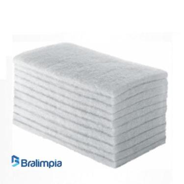 Imagem de Fibra limpeza macia branca 10x26 cm c/ 10 unidades british, 10X26CM BR