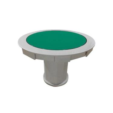 Imagem de Mesa de Carteado com Gavetas e Porta copos Nude - 1,09x0,80 - Sem xadr