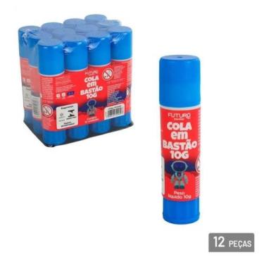 Imagem de Cola Em Bastão Escolar 10Gramas Kit 12 Unidades - Futuro