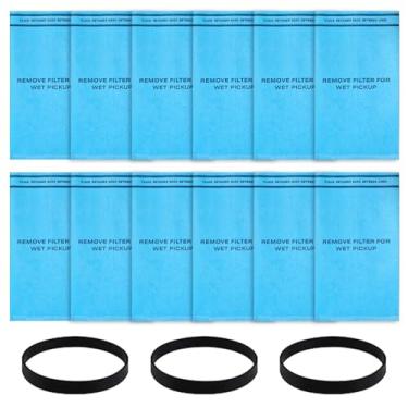 Imagem de Pacote com 9 sacos de filtro de poeira 38737 de substituição para Craftsman aspiradores úmidos/secos de 2 a 2,5 galões e aspirador de pó Powerhead, com 3 faixas de retenção azuis, peça nº 9-38737