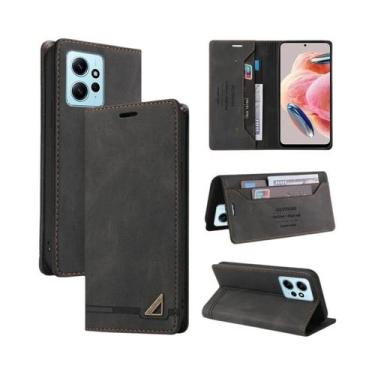 Imagem de Capa De Couro Anti-Furto Com Flip Magnético Para Xiaomi Redmi Note 14 