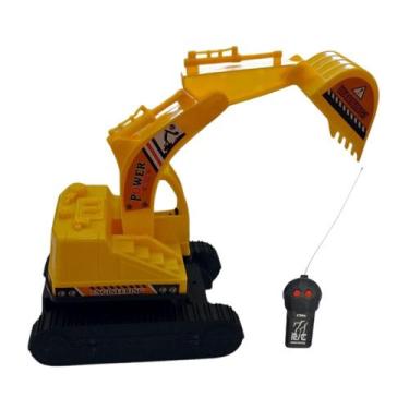 Imagem de Escavadeira Controle Remoto Sem Fio 20cm 3 Funcoes Art Brink, Amarelo
