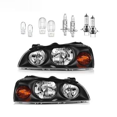 Imagem de Vizotae Conjunto de faróis para substituição de farol de halogênio Hyundai Elantra 2004-2006, farol alto/baixo com lâmpadas, lado do motorista e do passageiro