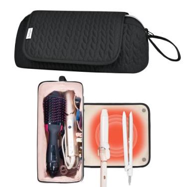 Imagem de Bolsa de viagem KarSyon Hair Tools, resistente ao calor, capa preta
