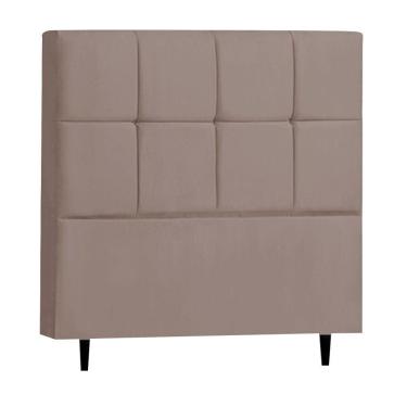 Imagem de Cabeceira Roma para Cama Box Casal 140 cm Suede Bege - D`Rossi