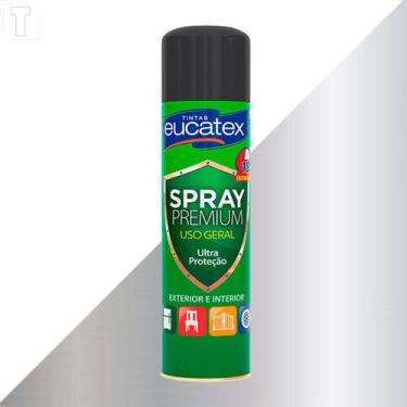 Imagem de Tinta spray premium metalizado eucatex cromada 400ml