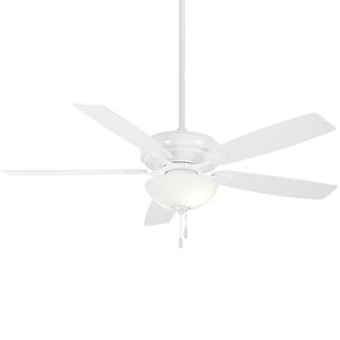 Imagem de MINKA-AIRE Ventilador de teto F552L-WH Watt 152 cm LED Energy Star com motor CC e corrente de tração de 4 velocidades em acabamento branco