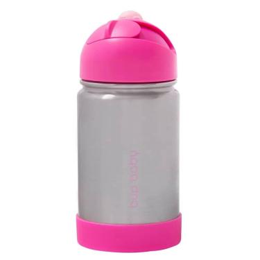 Imagem de Garrafa Flip Térmica Rosa Com Alça De Silicone Bup Baby