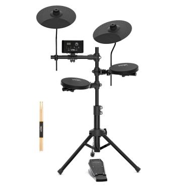 Imagem de Bateria Eletrônica Iniciante Compacta + Baqueta Voik SYNC-200