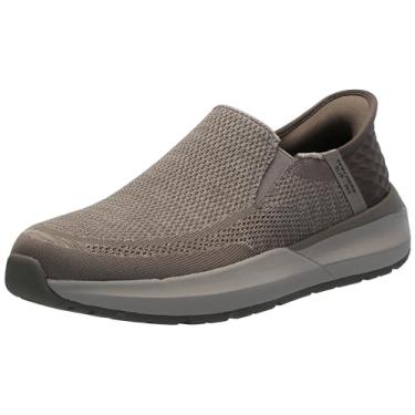 Imagem de Skechers Neville-Rovelo Tênis masculino sem cadarço, Cinzento-acastan, 9.5 Wide