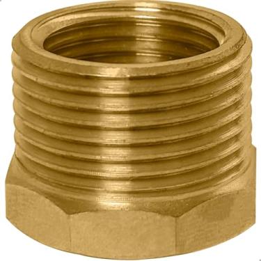Imagem de Dona D Cor, Bucha De Redução 3/4 x 1/2 Latão Rosca Macho x Femea Conector Hidraulico BSP Redutor