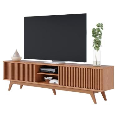 Imagem de Rack Bancada Tv 75 Pol 218 Cm 4 Portas Fortaleza Freijo Colibri