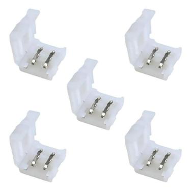 Imagem de Kit 5 Conector Emenda Rápida 10Mm 2 Vias Fita Led Ip20 5050
