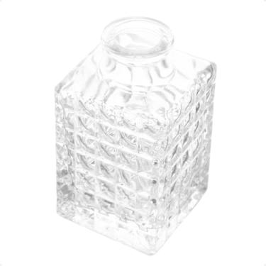 Imagem de Mini Vaso de Vidro Transparente Arranjo Flores Plantas Decorativo 9cm