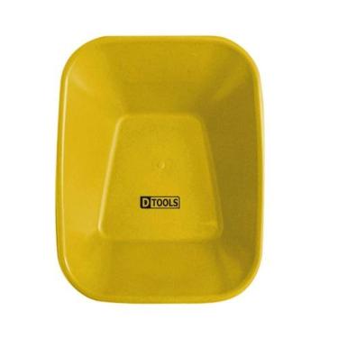 Imagem de Caçamba Amarela Pvc 60 Litros Sem Furo Para Carrinho - Dtools
