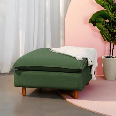 Imagem de Puff Modular com Pé Madeira Sôma Cabecasa Madeiramadeira Verde