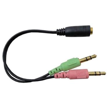 Imagem de Cabo Adaptador P3 Fêmea para 2 P2 Macho 3,5mm - Fone e Microfone para Headset