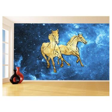 Imagem de Papel De Parede Animais Pop Art Cavalos Cores 3,5M Pxa374