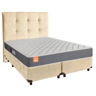 Imagem de Cama Box + Colchão Queen D23 Pro Inducol + Cabeceira Estofada