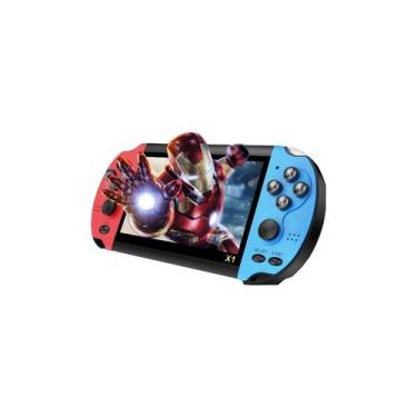 Imagem de Console de videogame X7 Plus 8GB com tela de 5,0 polegadas azul - Ligh