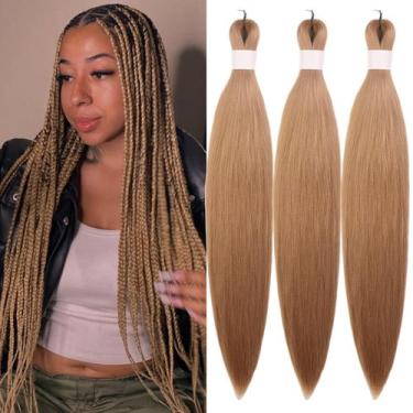 Imagem de Cabelo trançado Leticia Light Honey Blonde pré-esticado 26"