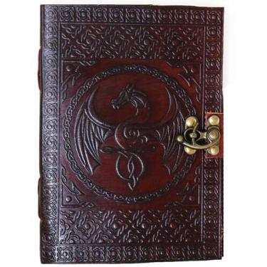 Imagem de Diário de couro Jaald Dragon 18cm Grimoire Book of Shadows