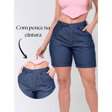 Imagem de Shorts bermuda jeans molinho meia coxa sem lycra com bolsos super na m