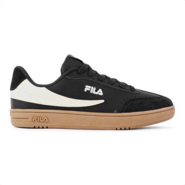 Imagem de Tênis Fila Court 80 Feminino, Preto, Bege, 38