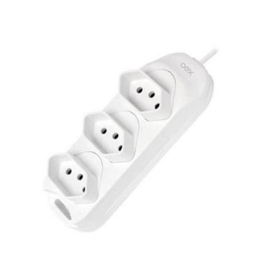 Imagem de Tomada Multipla Com 3 Entradas Removíveis Oex Tm100 Branco