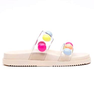 Imagem de Chinelo Feminino Ice Translúcido Marfim Multicolor Petite Jolie PJ7186