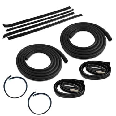 Imagem de A-Premium Kit de 10 peças de tira de vedação de porta interna e externa e acabamento de janela compatível com Chevrolet C10/C20/C30/K10/K20/K30 Pickup, C10/C20/K10/K20 Suburban e GMC C15/C1500 Pickup