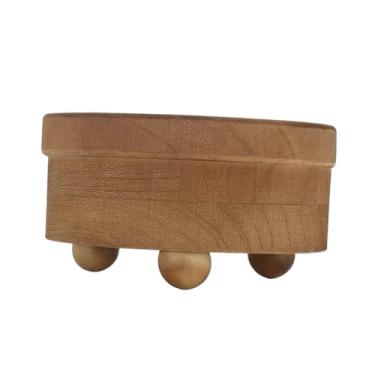 Imagem de Generic Porta-copos de madeira, dispensador de canecas com ranhura para marcador, rústico, organizador de copos, suporte de armazenamento para decoração de, Sem Marcador