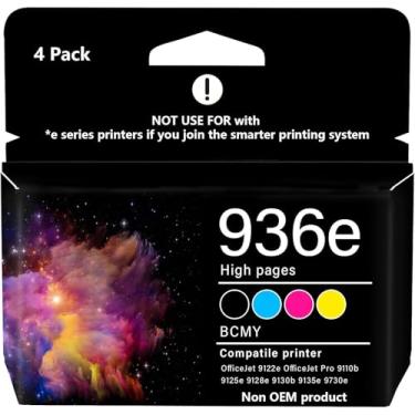 Imagem de Cartuchos de tinta 936 936e 936xl 936 XL de alto rendimento para cartuchos de tinta 936 936e 936 XL 936xl para OfficeJet Pro 9125e 9135e 9110b 9128e 9130b 9122e impressoras de formato amplo 9730e
