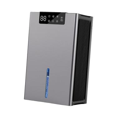 Imagem de Baoblaze Mini desumidificador com desligamento automático, configurações de temporizador, prático e silencioso, tanque de água grande e visível de 2400 ml para, Cinza