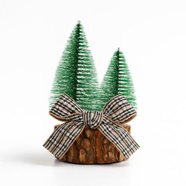 Imagem de Mini Árvore De Natal Pinheiro Duplo Decoração Compacta e Charmosa - Wi