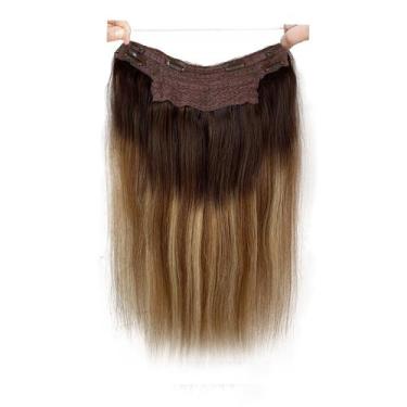 Imagem de Extensões de cabelo Munx Ombre Halos Human Hair 14-22 polegadas marrom