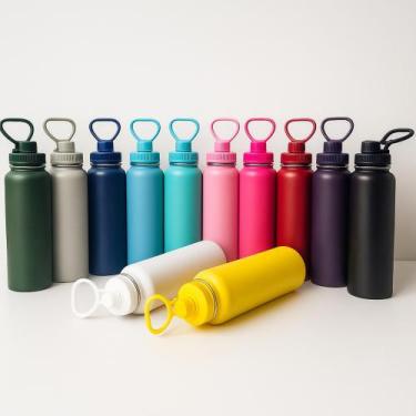 Imagem de Garrafa Térmica Esportiva Aço Inox Capacidades Variadas 350ml/600ml/80