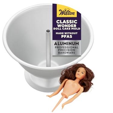 Imagem de Wilton Forma de bolo clássica Wonder Mold, utensílios de cozinha em forma de alumínio para bolos de boneca, durável, aquecimento uniforme, resistente à ferrugem, inclui haste de aquecimento, embalagem