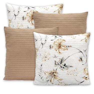 Imagem de Kit 4 Capas de Almofadas Favinho 40x40 C/ Zíper PIQUET Estampadas - Be