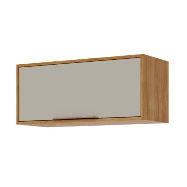 Imagem de Armário Aéreo Geladeira Aurea 80 cm 1 Porta Cinamomo/off White