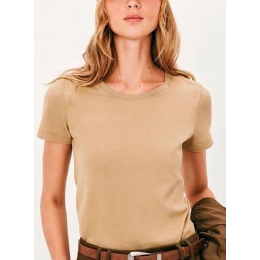 Imagem de Blusa Manga Curta Hering 0241 Feminina Básica Algodão T. P/EXG, G, Hkm