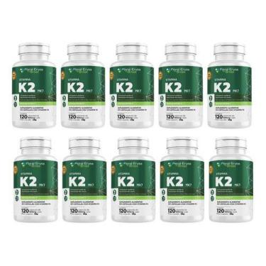 Imagem de Vitamina K2 Menaquinona Mk7 120 Capsulas 10 Frascos Atacado - Sem sabo