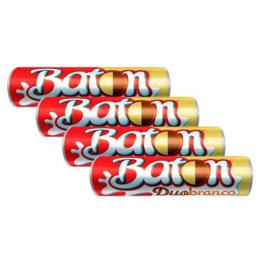 Imagem de Kit 4 Chocolate Garoto Baton Duo 16g