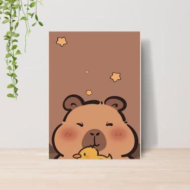 Imagem de Genérico, Quadro Capivaras Fofas A4 | Placa MDF 010