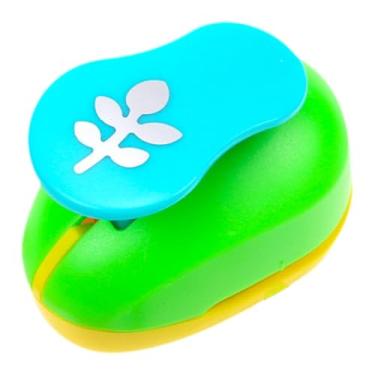 Imagem de KiBcsLic Máquina de estampagem de papel Stamp Edge Kids Paper Craft Punch com alavanca, leve para cartões, álbuns 7,1x4,4x6 cm, cor aleatória, Style E