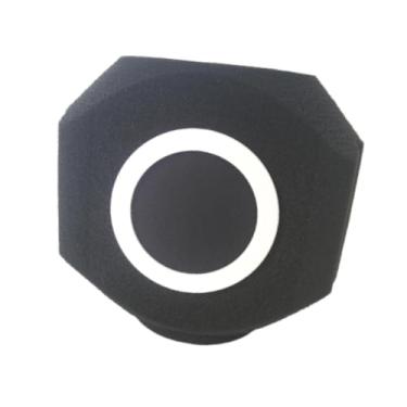 Imagem de JunZheHub Capa para Microfone de Estúdio com Isolamento Acústico, Bola de Isolamento para Microfone, Capa Anti-Acústico, Espuma Acústica, Cabine Vocal Portátil, Preto