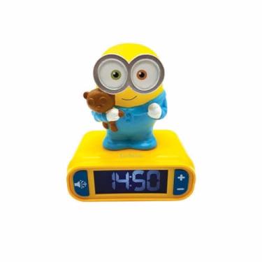 Imagem de LEXiBOOK - Minions - Despertador digital Bob com luz noturna - Função soneca - efeitos sonoros Minions - Relógio luminoso com bob, amarelo/azul - RL800DES